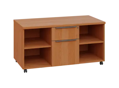 SIK - 42NZ kontejner pojízdný, zásuvky/nika, deska 18 mm, centrální zámek, olše jantar